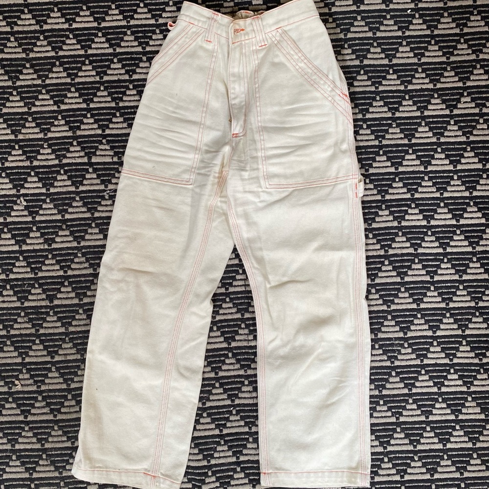 Big Bud Press Carpenter Pants - Cream/White XS